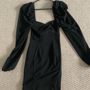 Black off the shoulder midi dress from M boutique